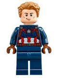 LEGO sh264 Captain America - Detailed Suit - Dark Brown Eyebrows